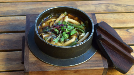 Japanese Wild Mushroom Rice Hot Pot