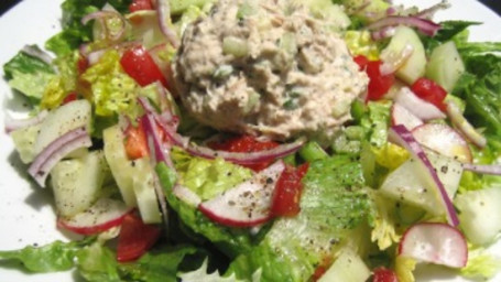 Tuna Salad Over Garden Salad