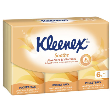 Kleenex Aloe Vera Pocket Pack 6Pk