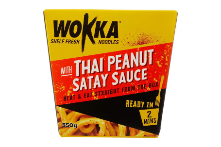 Wokka Thai Peanut Satay Noodle Box 350G (2380Kj)