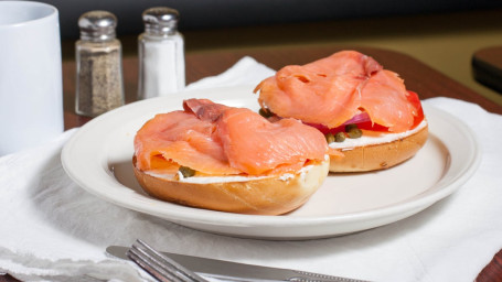 4. Lox, Cream Cheese, Tomato, Red Onion Capers