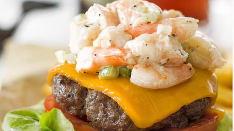 Surf And Turf Burger Shrimp