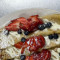 Crepes berries and cream cheese