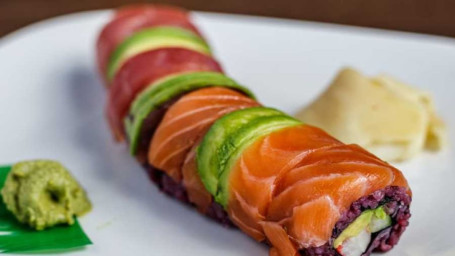 Salmon And Tuna Dragon Roll