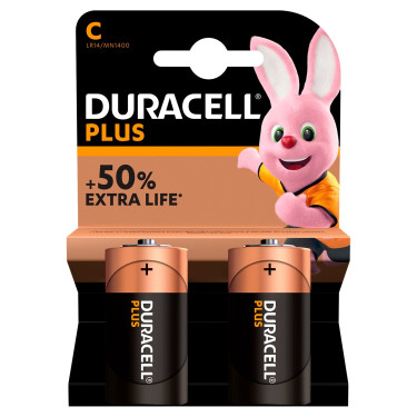 Duracell Plus C Batteries 2Pk