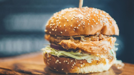 The Air Fried Crispy Chicken Burger