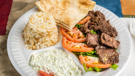 Beef Shawarma With Tahini Sauce Platter