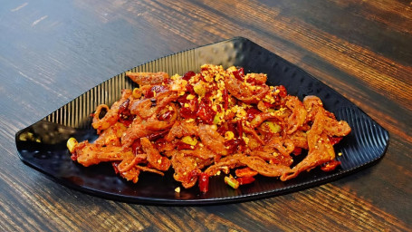 Deep Fried Pork Intestine With Chilli Là Zi Féi Cháng
