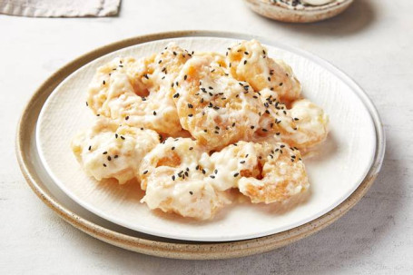 Crisp Fried Prawns With Mayonnaise And Pinapple