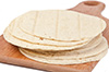 Tortillas af størrelse med en burrito