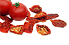 Geverfde, gezondigde tomaten