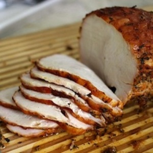 Cooked turkey breast