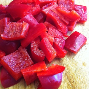 Roasted red bell pepper