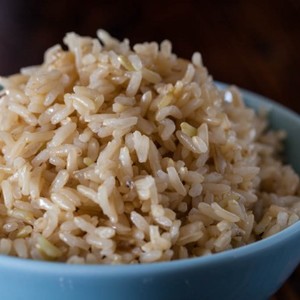 Cooked brown basmati rice