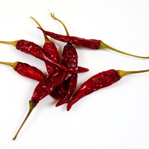 Tørrede varme røde chilier